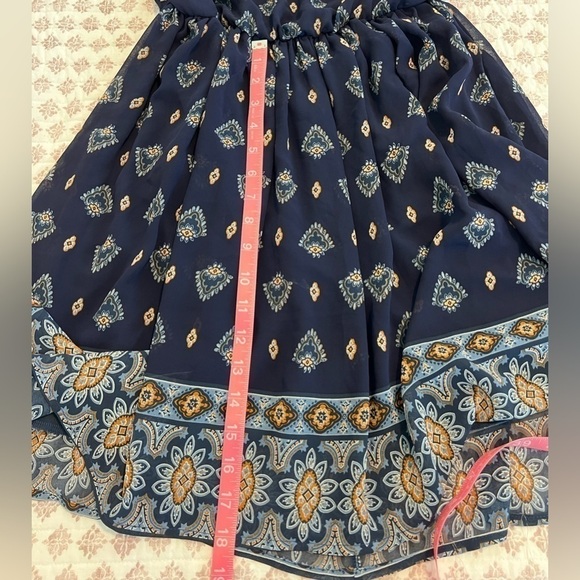 NWT Francesca’s Navy Blue Halter Cinch Waist Mini Dress Size Small - Picture 15 of 17